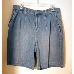 Lane Bryant Stretch Denim Lightwash Wide Leg Knee Length Culottes Shorts 14